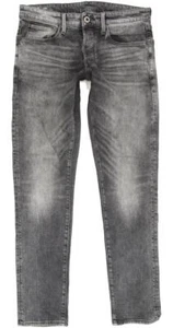 Pantalones de mezclilla elásticos ajustados cónicos carbón G-Star 3301 para hombre W32 L32 (93885) - Imagen 1 de 8