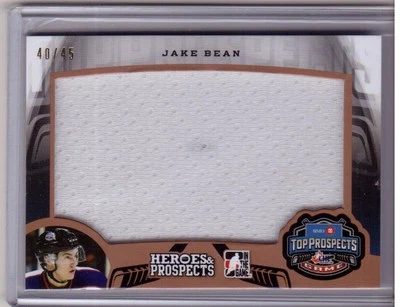 JAKE BEAN 15/16 Leaf Top Prospects *HUGE* Jersey # 40/45 Rookie #TP-06 Card SP - Image 1 of 2