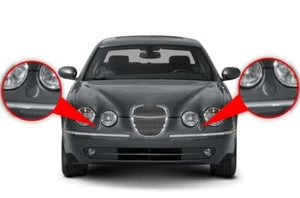 FIT TO JAGUAR S-TYPE FL FRONT WASHER HEADLIGHT NOZZLE COVER BUMPER L+R - Picture 1 of 4
