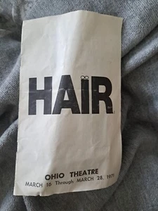 Galt MacDermot "HAIR" Tom O'Horgan 1971 Ohio Theatre's Columbus OHIO, Playbill - Bild 1 von 8