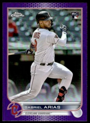 2022 Topps Chrome Update PURPLE REFRACTOR Gabriel Arias Rookie #USC131 - Image 1 of 2