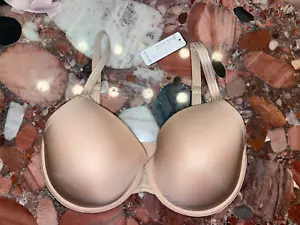 Natori Beige T-Shirt UW BH Damen 32DDD Neu mit Etikett - Bild 1 von 6