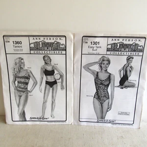 Sewing Pattern Stretch and Sew Swim Suits # 1301/1360 FF/Complete Bust 30-46 - Picture 1 of 6