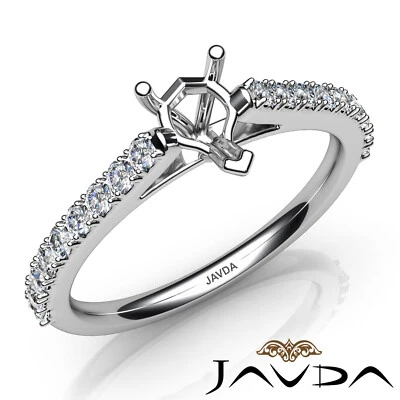 Heart Semi Mount Double Split Prong Setting Diamond Engagement Ring 0.30Ctw. - Image 1 of 4