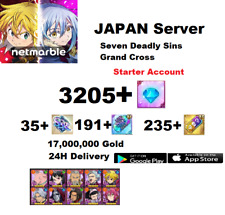 7ds Seven Deadly Sins Grand Cross JAPAN Fresh Reroll Starter account 3080 Gems