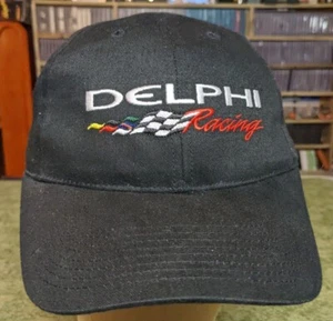 Delphi Racing OSFA Strapback Hat Black Cap Speedway Auto Parts Indy CART Nascar - Picture 1 of 6