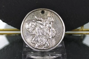 Großer Münzanhänger Silber-Medaille, Heiliger Christophorus, 925er Silber - Bild 1 von 6