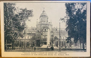 Advertising Postcard HOLLAND RUSK Michigan Palace of Art Amsterdam Scenes Dutch - Picture 1 of 2