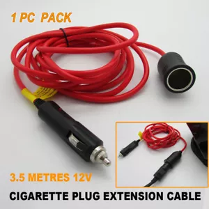3.5M 12V CIGARETTE PLUG EXTENSION CABLE CAR LIGHTER SOCKET LEAD WIRING ADAPTER - Picture 1 of 5