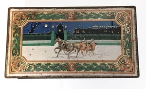 Vtg Procter Gamble Christmas Tin 1920s Hinged Beautiful Graphics Canco - Picture 1 of 3