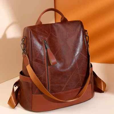 Vintage Soft Leather Backpack – Stylish & Multifunctional for Women - Image 1 of 4