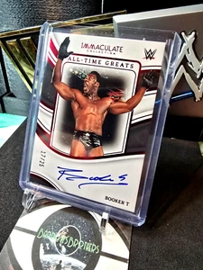 Booker T 2023 Panini Immaculate WWE All-Time Greats On Card Auto /25 RUBY RED - Picture 1 of 1