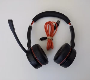 Jabra Evolve 75 Wireless Bluetooth Headset – Excellent Condition –Tested Working - Picture 1 of 4