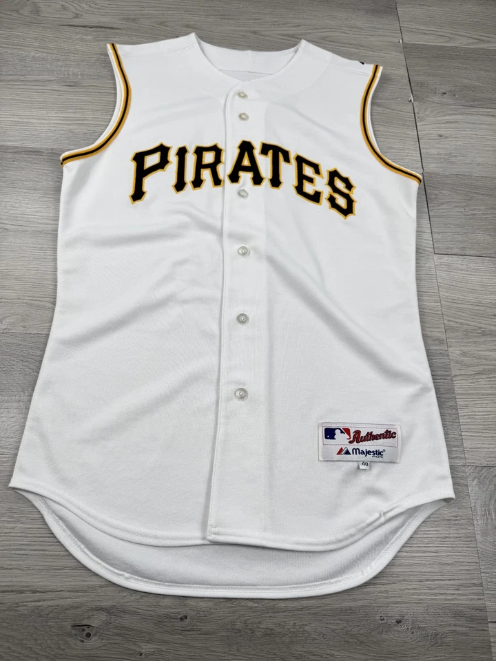 Vintage Pittsburgh Pirates Jersey 40 Authentic On-Field Majestic Road Vest 90s - Image 1 of 4