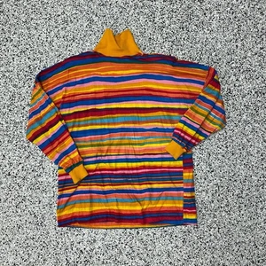 Camiseta vintage Bis Bis Gene Ewing Top para mujer a rayas pequeñas California lavado de sol - Imagen 1 de 5