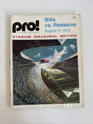 1973 Buffalo Bills Rich Stadium Inaugural Edition Program Magazine vs Washington - Image 1 of 4