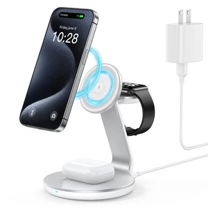 3 in 1 Charging Station Compatible with Magsafe Charger Wireless Charger Stan... - Picture 1 of 7
