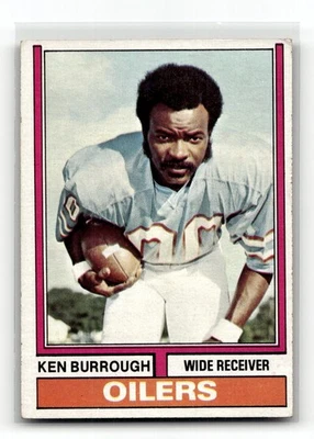Ken Burrough #304 1974 Topps Houston Oilers Football Card NFL - Image 1 of 2