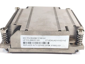 HP ProLiant DL360E G8 Server Heatsink Assembly 668237-001 676952-001 665095-001 - Afbeelding 1 van 4