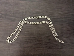 Catena uomo argento sterling 925 artigianato italiano, maglie cubane 22" - Foto 1 di 4