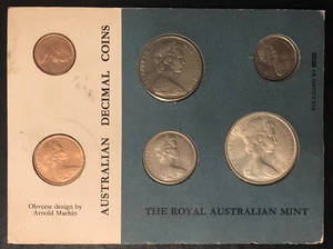 🇦🇺 1966 Australien RAM Decimal Coin Set BU Silber 50c 🦘 20c 10c 5c 2c 1c 🦇 - Bild 1 von 23