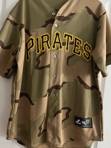 Majestic Pittsburgh Pirates Camuflaje Camiseta de Béisbol Para Hombre Caminante Grande #18 - Imagen 1 de 5