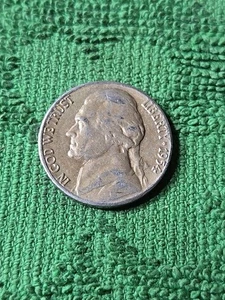 1954 S Jefferson Nickel Circulated - Picture 1 of 2