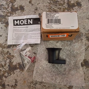 Moen Genta Gancio Accappatoio Singolo Moen BH3803BL Nero Genta LX - Foto 1 di 8