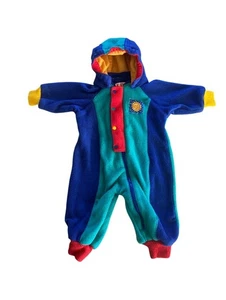 Vintage Baby Fleece Schneeanzug bunt 90’s Retro Größe 0/6M - Bild 1 von 4