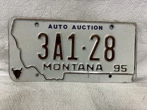 Vintage 1995 Montana Auto Auction License Plate - Picture 1 of 2