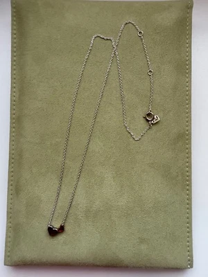 Collar de dos corazones de plata de ley y oro rosa Vermeil Blue Nile Foto 1 de 4