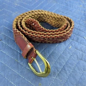 Cinturón Trenzado Cuero Marrón Hecho en Argentina Talla 36\90 - Imagen 1 de 7