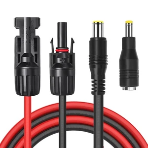 Solar Panel Connector to DC 8mm Adapter Extension Cable 16 AWG with DC 5.5mmx2.5 - Picture 1 of 6