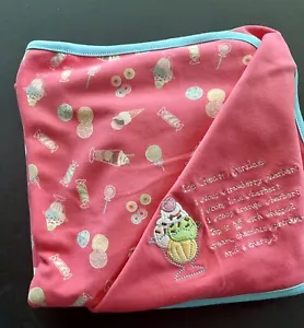 NWT Infants Gymboree 2006 SWEET THING Ice Cream Recipe REVERSIBLE BLANKET Coral - Picture 1 of 3