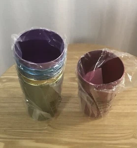 x6 Anodized Colored Aluminum Cups Modern Lot Tumblers New Picnic Camp Boating - Picture 1 of 4