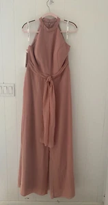 JJ's House Sz 16 Jumpsuit/Pantsuit High Neck Floor-Length Chiffon Bridesmaid - Picture 1 of 6