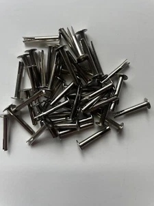 50 ~ 1/8" Durchmesser x 7/8" lang x 9/32 Kopfdurchmesser Edelstahl Spaltnieten - Bild 1 von 1