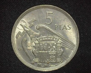ESPAÑA 1958 5 PESETAS KM786 SOBRE SIN CIRCULAR ~967 - Imagen 1 de 2