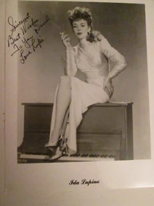 Ida Lupino Signed with note, Vintage Glossy 8x10 Photo 1983 - Picture 1 of 3