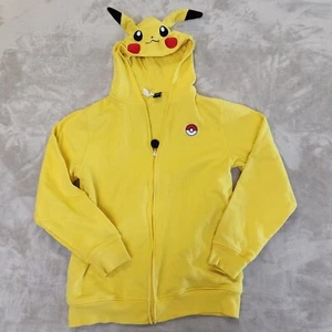Pokemon Pikachu Hoodie Unisex Extra Large Yellow Full Zip Sweatshirt Pokemon Go - Picture 1 of 12