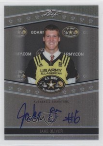 2013 Leaf Metal Draft Army All-American Bowl Prismatic /25 Jake Oliver Auto