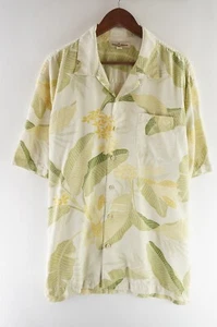 Camisa Tommy Bahama Talla XL Verde Tropical Abotonada Manga Corta Seda Hombres - Imagen 1 de 8