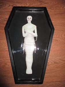NEW- Wood & Acrylic- Large Size- Halloween "Mummy" Serving Tray, Party, Spooky - Picture 1 of 1