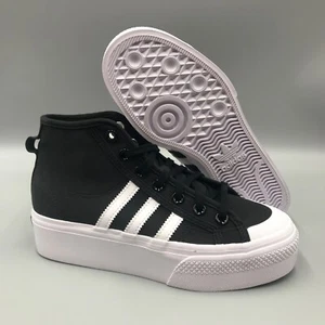 Adidas Nizza Platform Mid schwarz/weiß Größe Jugend 4,5 Damen 6 IG7833 - Bild 1 von 7