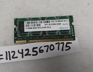 512MB 1RX8 DDR2 PC DDR2 PC2-4300 4300 CL4 200PIN SINGLE RANK 64X8 NON-ECC - Picture 1 of 1