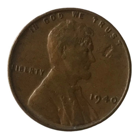 RARE 1940 Lincoln Wheat Penny No Mint Mark Cover
