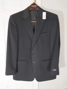 Abrigo deportivo Brooks Brothers 346 negro (no gris) chaqueta 100 % cachemir para hombre 40 R - Imagen 1 de 16