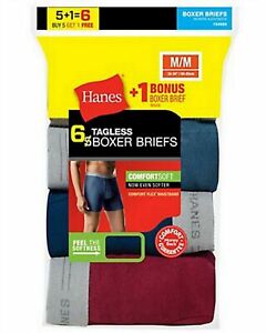Hanes Men's TAGLESS Boxer Brief with Comfort Flex Waistband 6-Pack -7349Z6
