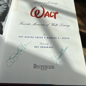 Remembering Walt  Favorite Memories of Walt Disney AUTOGRAPHED ! - Bild 1 von 3