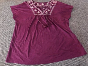 Sonoma Womens blouse Extra Large purple Designer stretch Top pullover - Picture 1 of 10
